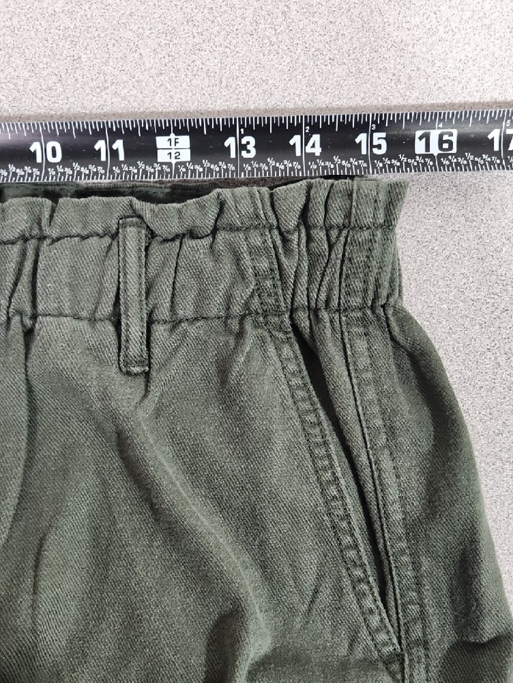 GAP Olive Green Easy Twill Pant Women M Straight Leg Slacks Cotton Lyocell - Picture 8 of 11